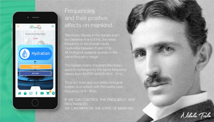 Image and quote from Nikolai Tesla