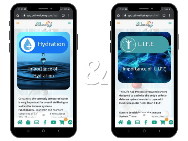 Hydration & L.I.F.E Apps Two Apps in one package