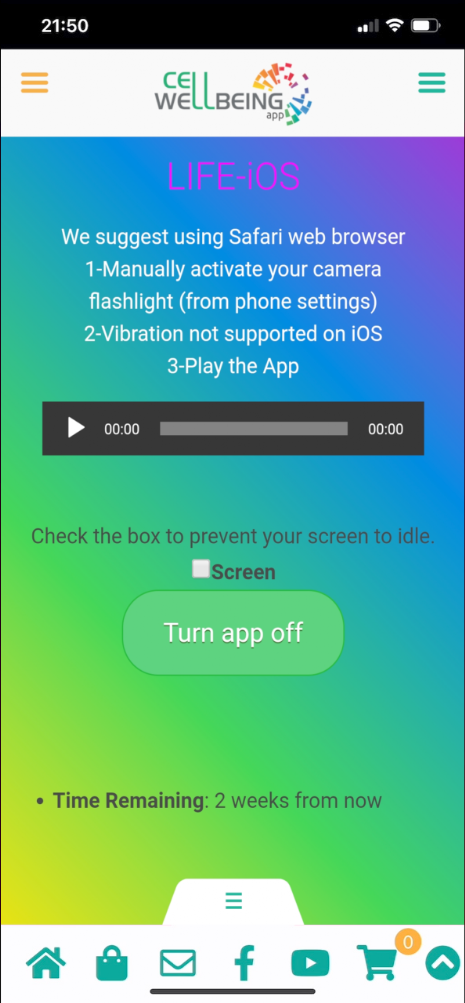 Click on the play button to start it